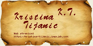 Kristina Tijanić vizit kartica